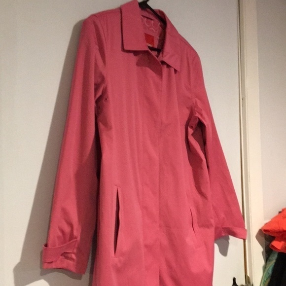 Esprit Pink mid length Trench Coat Size M - Picture 2 of 7